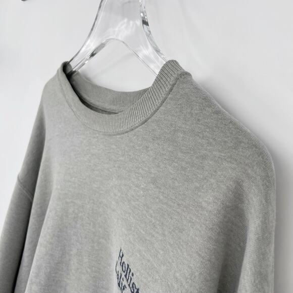 Hollister California Sweatshirt Adult Small Gray Grey 9967B Crew Neck Oversized - Picture 7 of 8